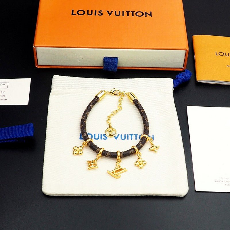 LV Multi-Charm Monogram Leather Bracelet - Image 7