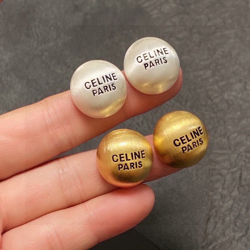 18K Celine Round Earrings - Image 9