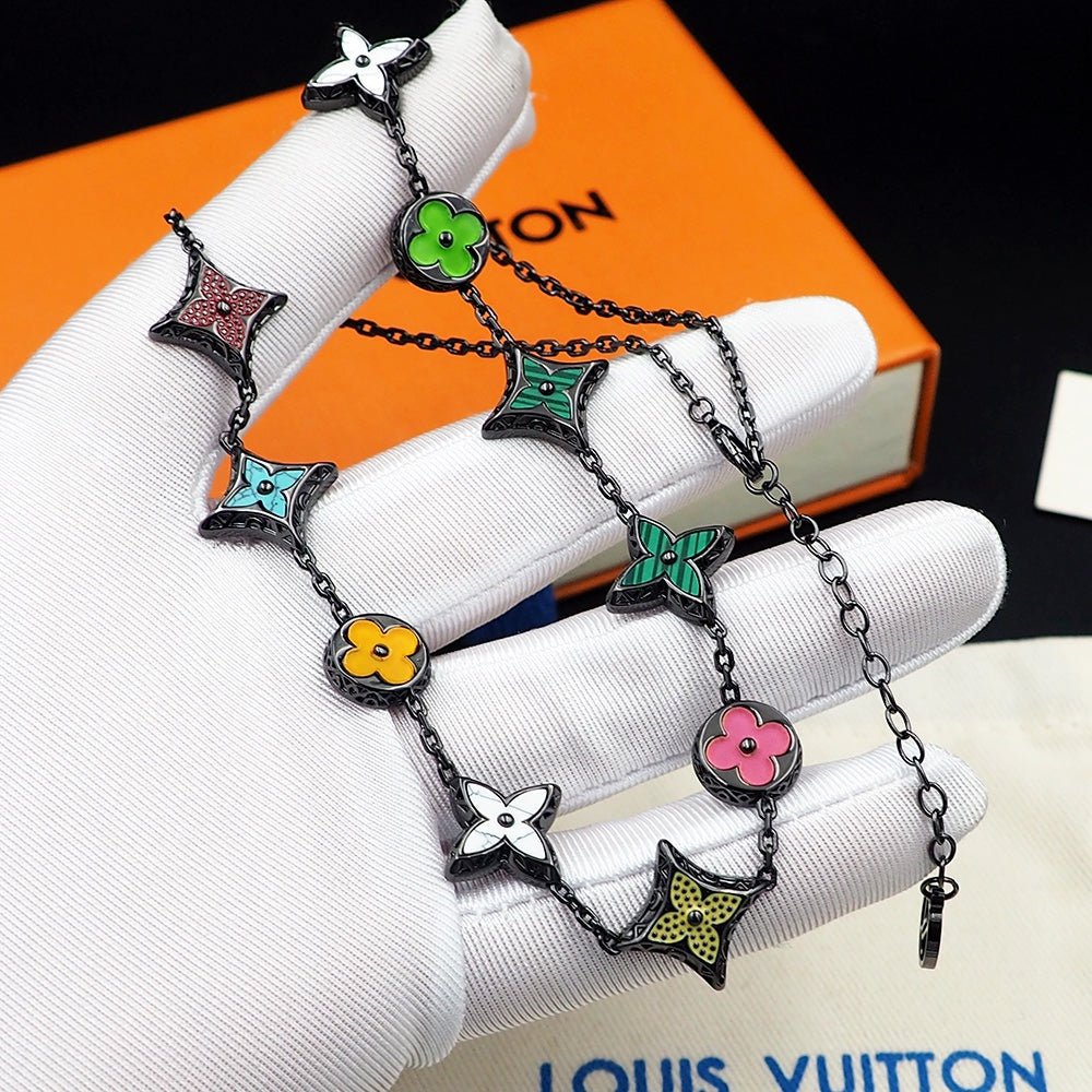 LV Flower Charm Necklace - Image 10