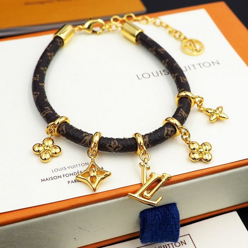 LV Multi-Charm Monogram Leather Bracelet - Image 11