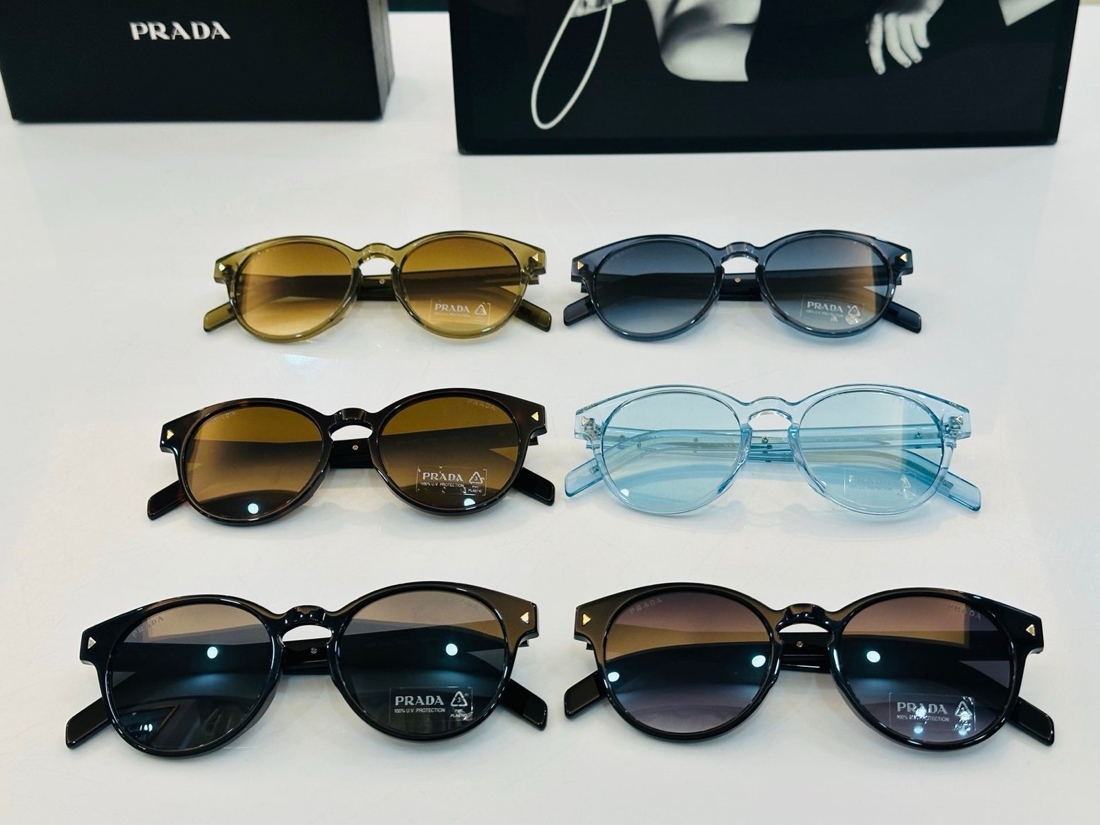 Prada Retro Round Sunglasses