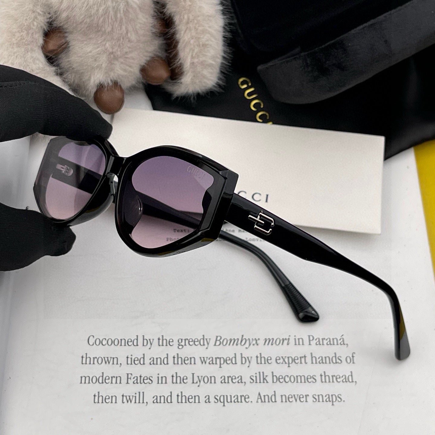 Alternative view of GEOMETRIC FRAME SUNGLASSES G7315 IN ACETATE