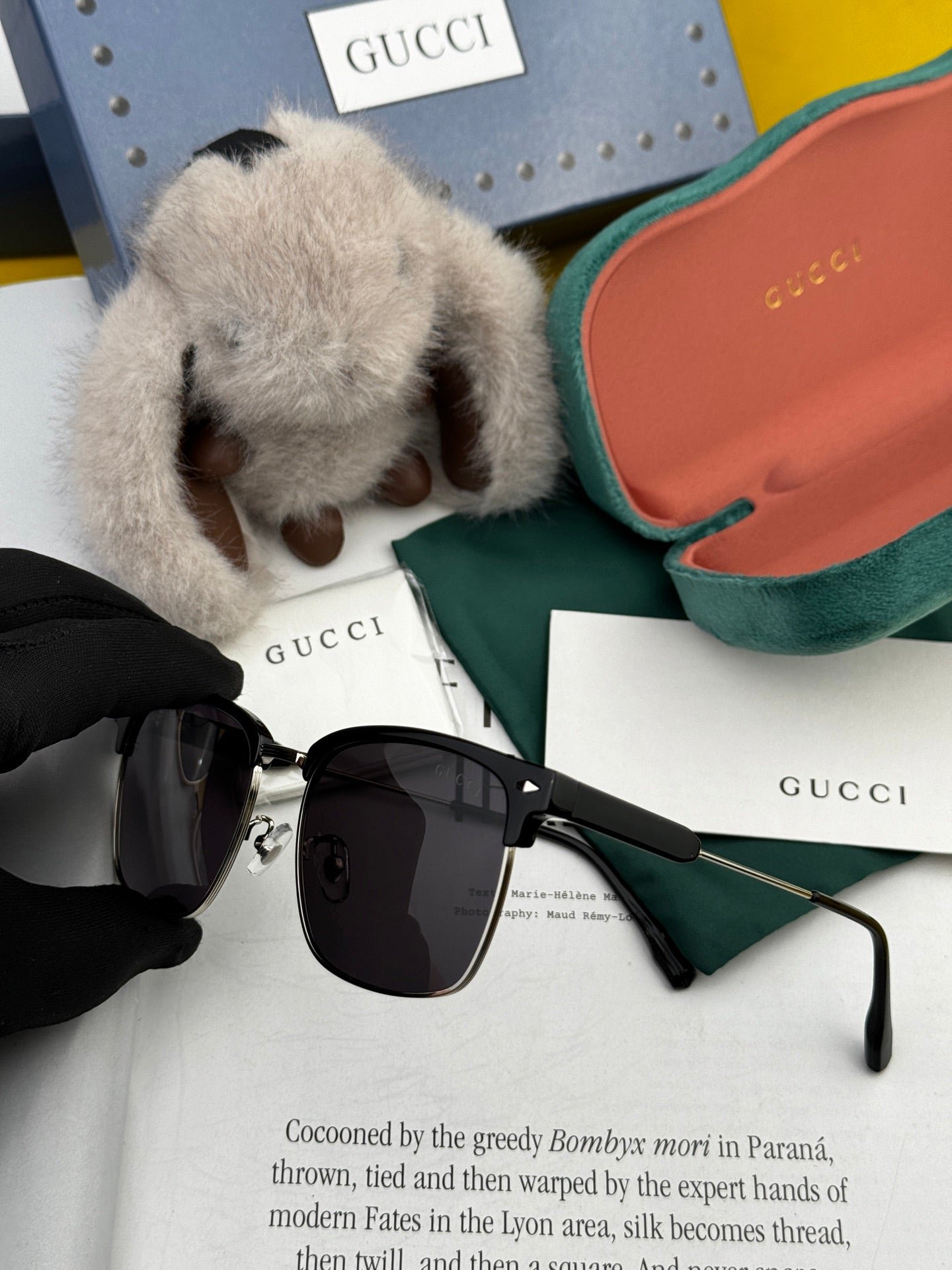Alternative view of RECTANGULAR FRAME SUNGLASSES G7637 IN METAL AND ACETATE