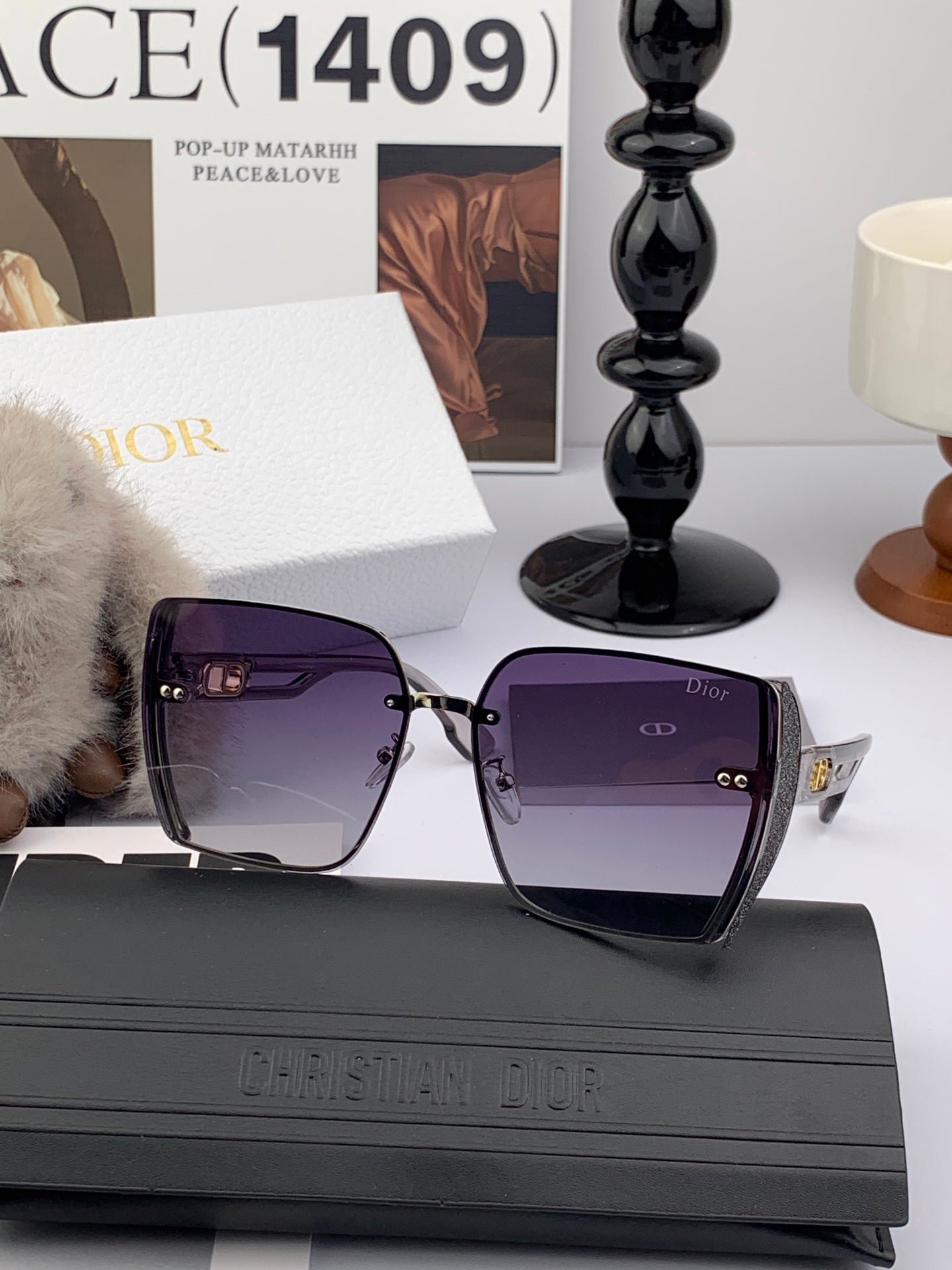 Alternative view of DIOR MONTAIGNE SUNGLASS D7230 IN ACETATE