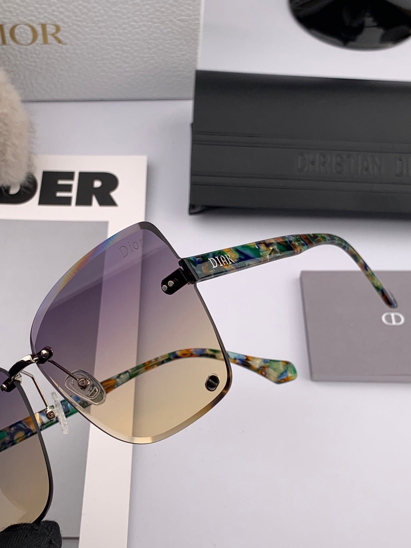 DIOR MONTAIGNE SUNGLASS CD6710 IN MULTICOLOR ACETATE - Image 3