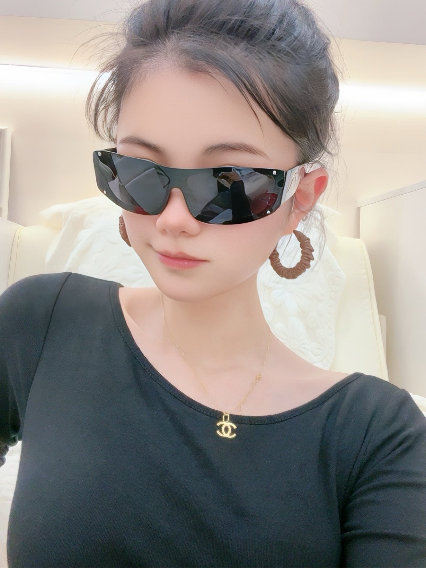 Chanel Gold CC Shield Sunglasses - Image 8