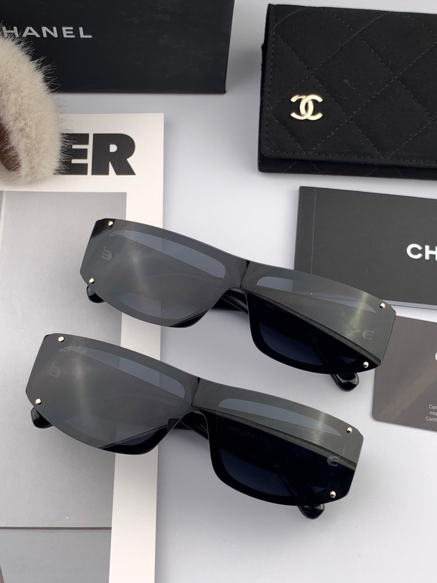 Chanel Gold CC Shield Sunglasses - Image 5