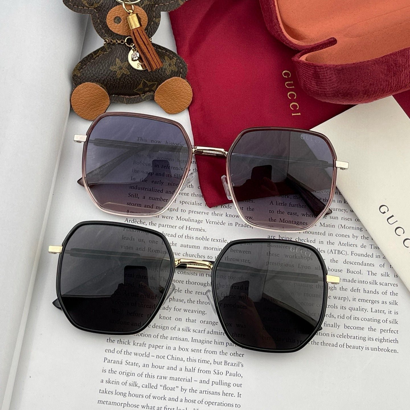 SQUARE FRAME SUNGLASSES G364 IN METAL - Image 7