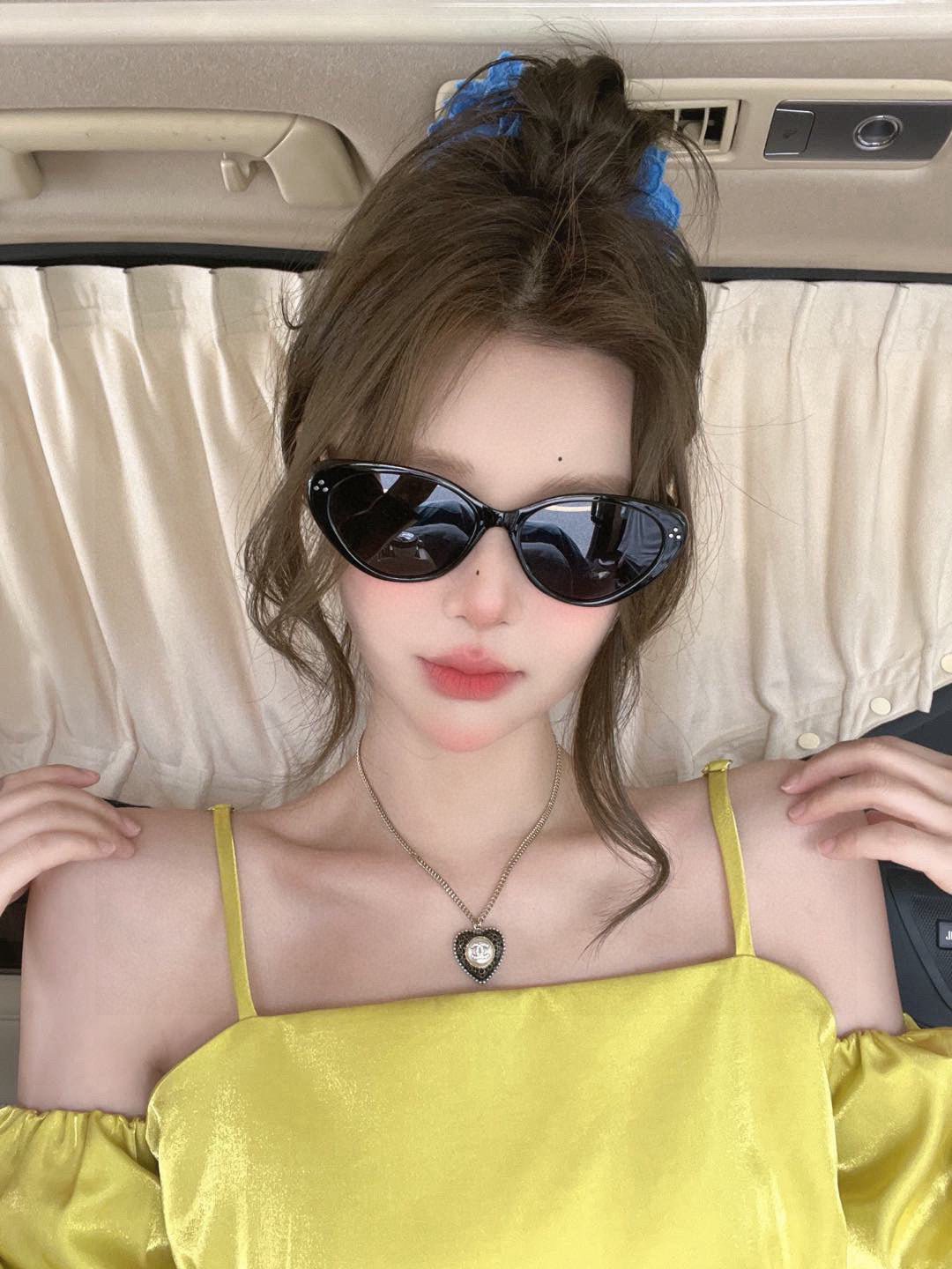 Gucci White Round Sunglasses - Image 9