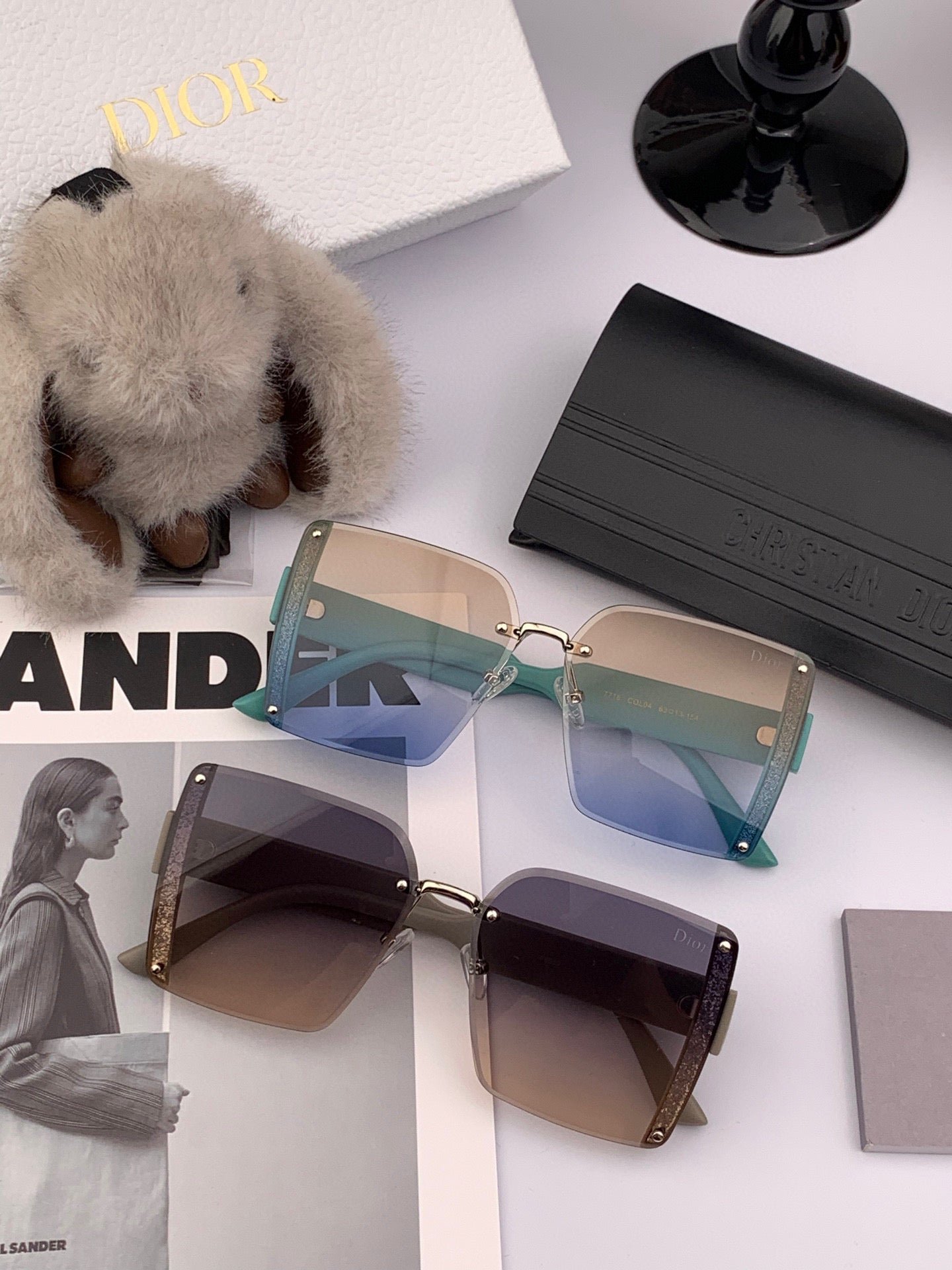 DIOR MONTAIGNE SQUARE SUNGLASS CD1677 IN ACETATE - Image 9