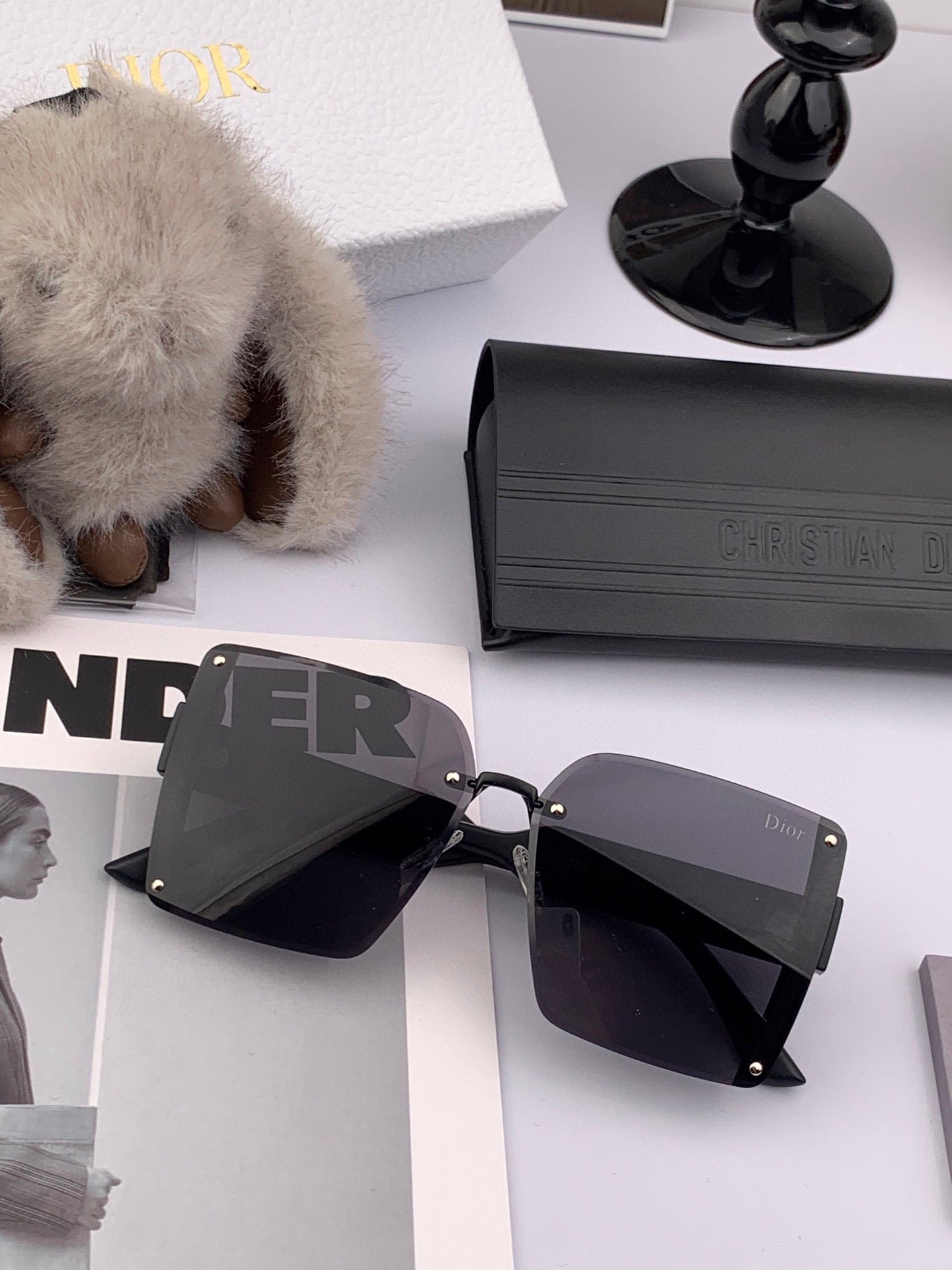 DIOR MONTAIGNE SQUARE SUNGLASS CD1677 IN ACETATE - Image 3
