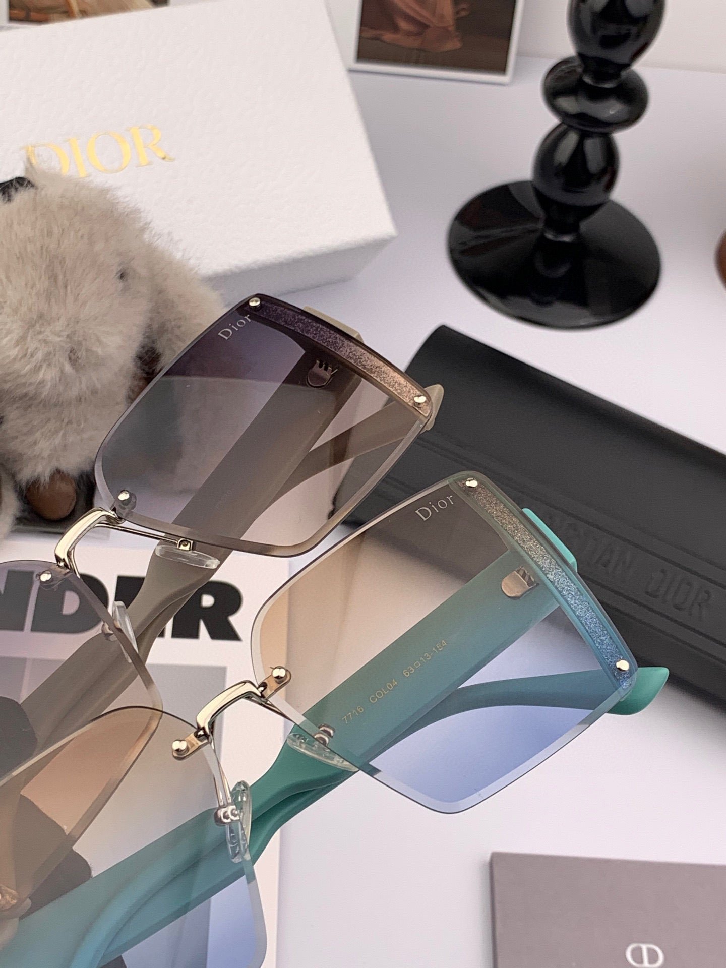 DIOR MONTAIGNE SQUARE SUNGLASS CD1677 IN ACETATE - Image 6
