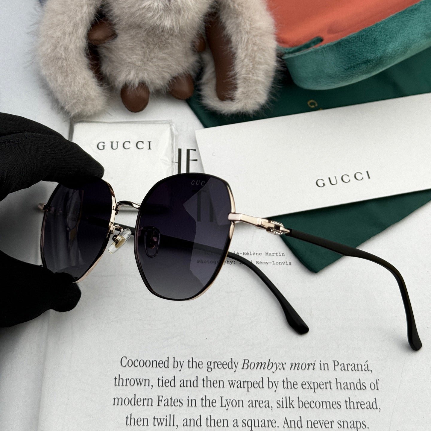 Alternative view of OVERSIZED ROUND FRAME SUNGLASSES G4639 IN METAL