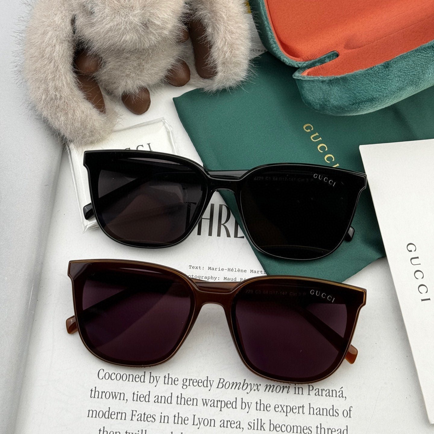 Gucci Dark Brown Square Acetate Sunglasses - Image 5