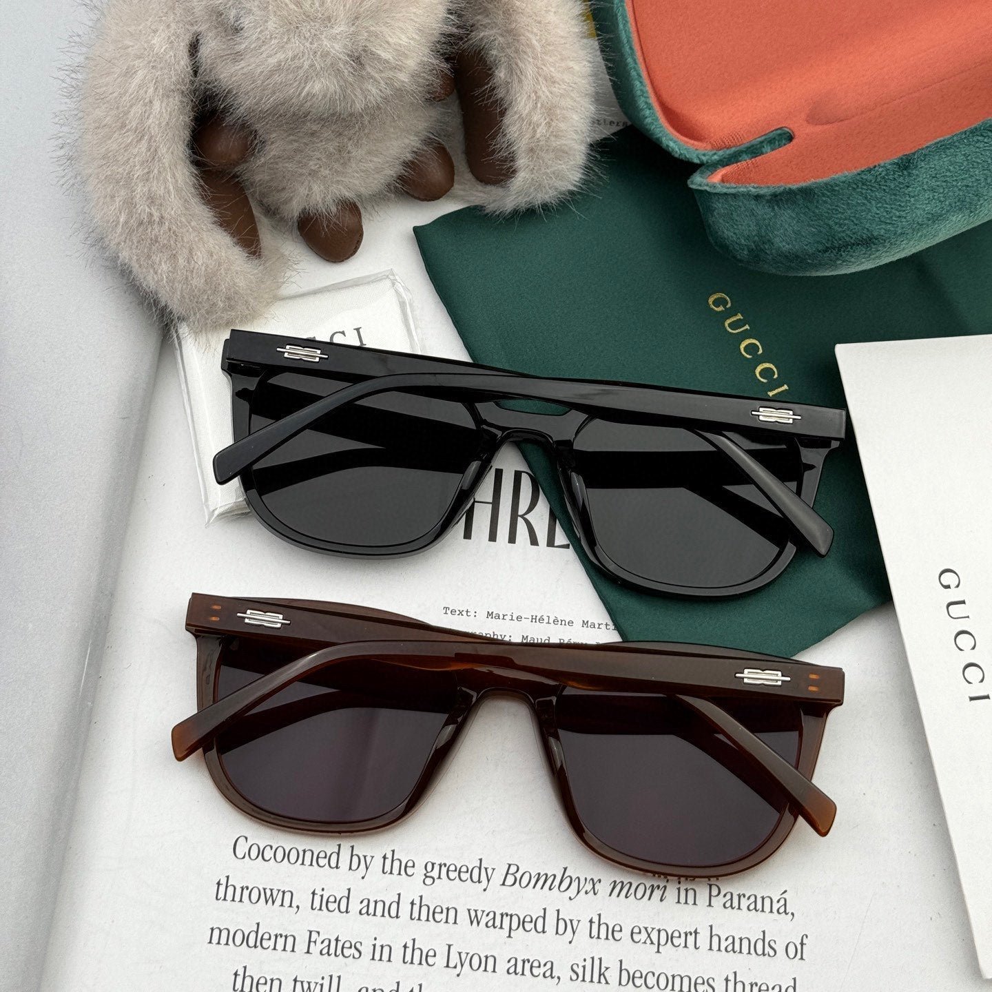 Gucci Dark Brown Square Acetate Sunglasses - Image 6