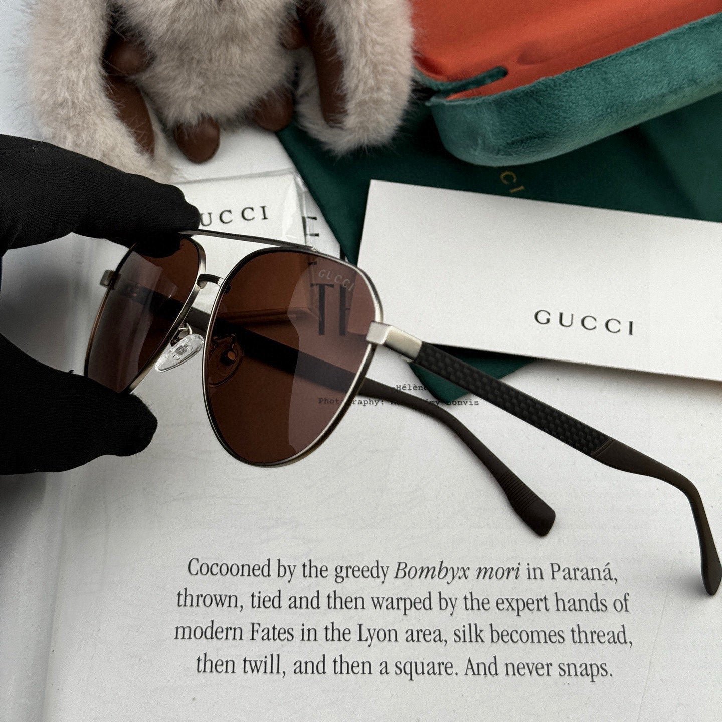 Gucci Silver Frame Sunglasses