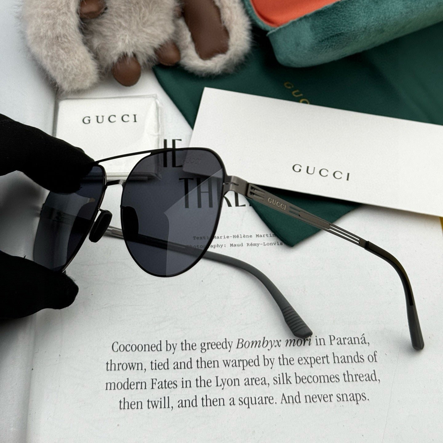 Alternative view of Gucci Silver Metal Sunglasses