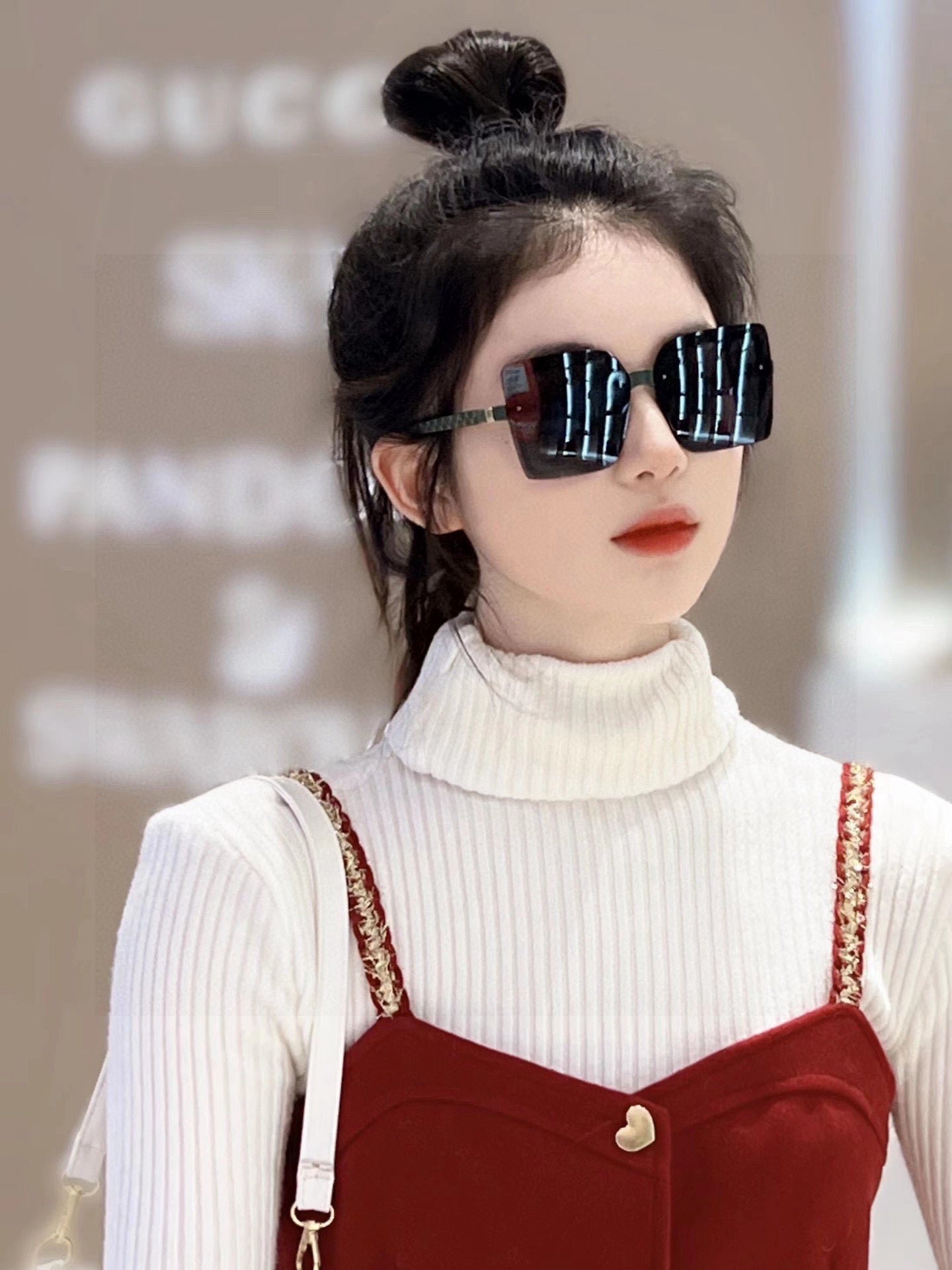 SQUARE FRAME SUNGLASSES G9222 IN ACETATE - Image 9