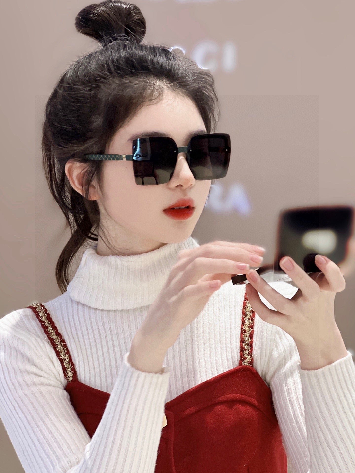 SQUARE FRAME SUNGLASSES G9222 IN ACETATE - Image 8