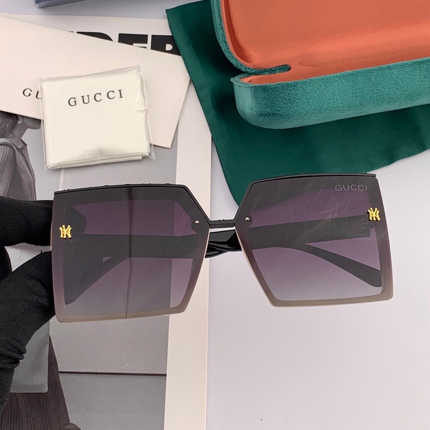 GEOMETRIC FRAME SUNGLASSES G50195 IN ACETATE - Image 7