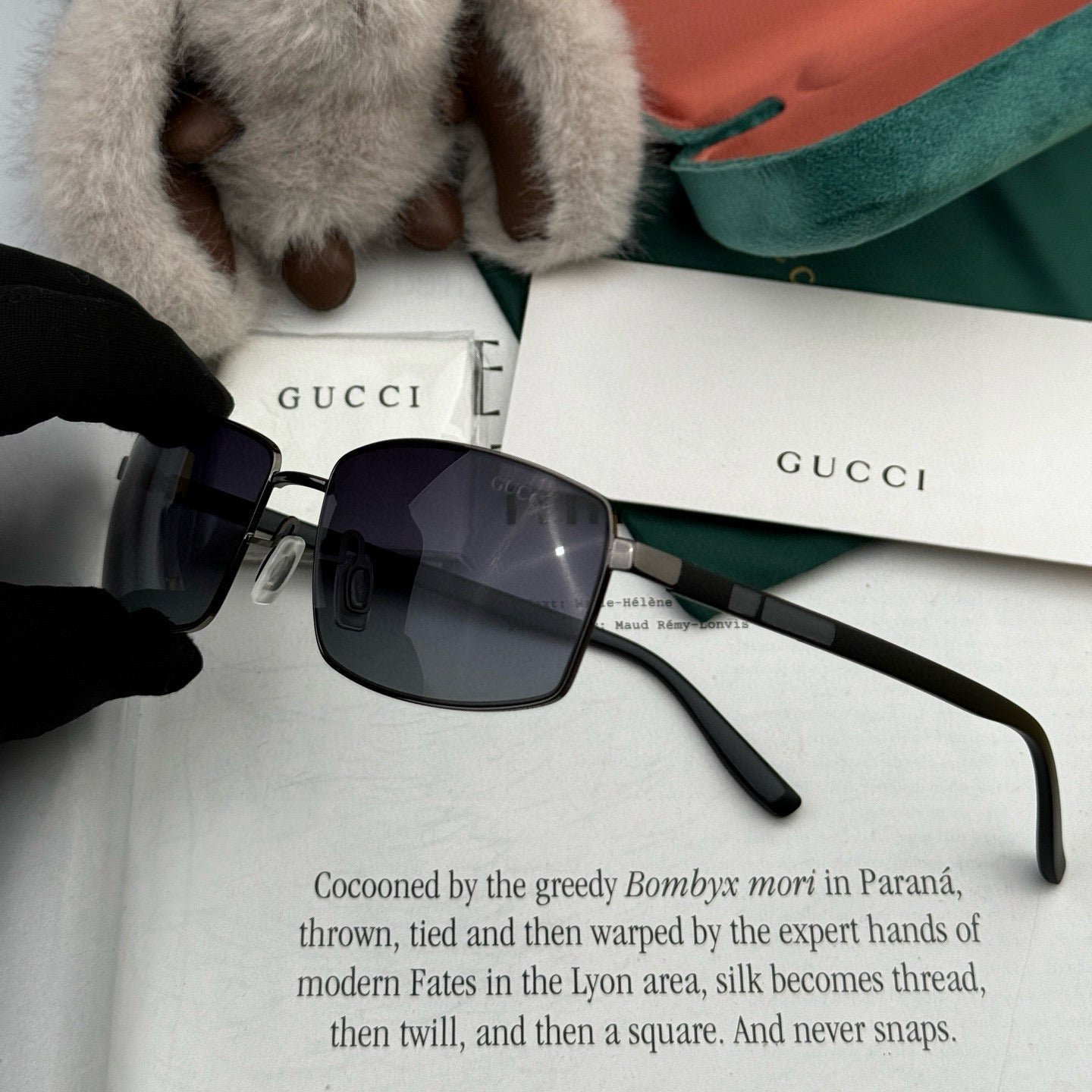 Alternative view of RECTANGULAR FRAME SUNGLASSES G51806 IN METAL