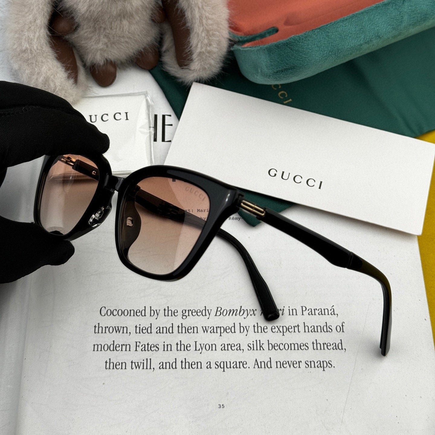 Alternative view of FOLDABLE SQUARE FRAME SUNGLASSES G4319 IN ACETATE