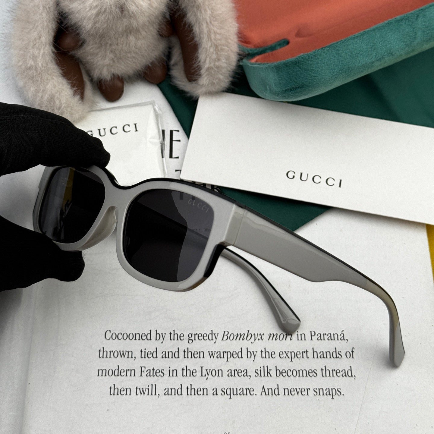 Alternative view of RECTANGULAR FRAME SUNGLASSES G0110 IN ACETATE