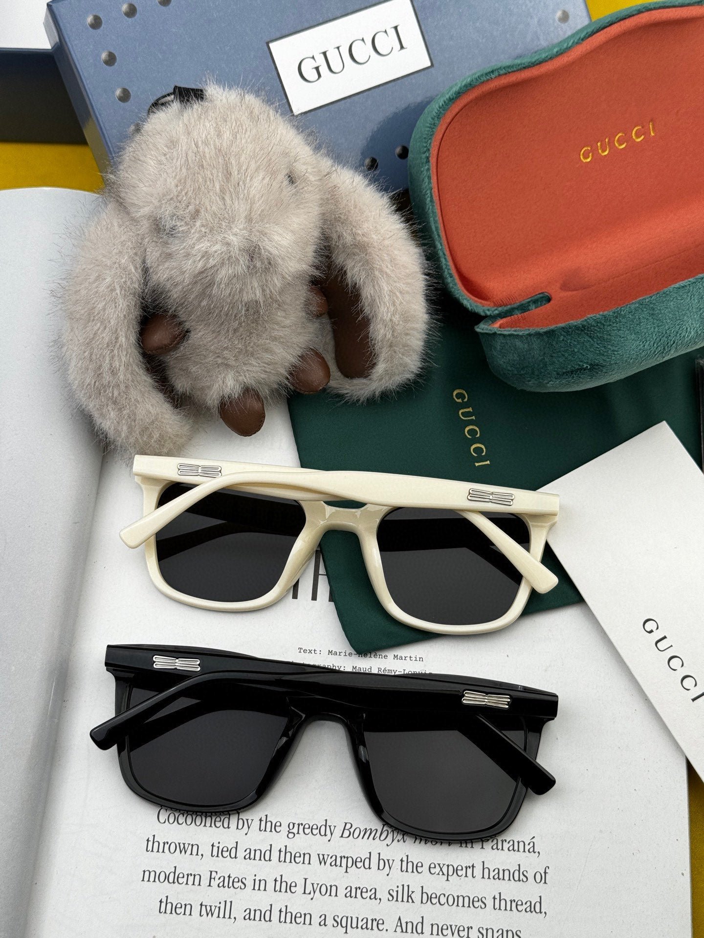 Gucci White Acetate Sunglasses - Image 6