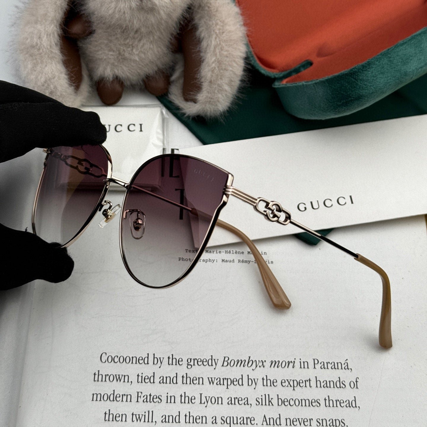 Alternative view of Gucci Chain Aviator Sunglasses