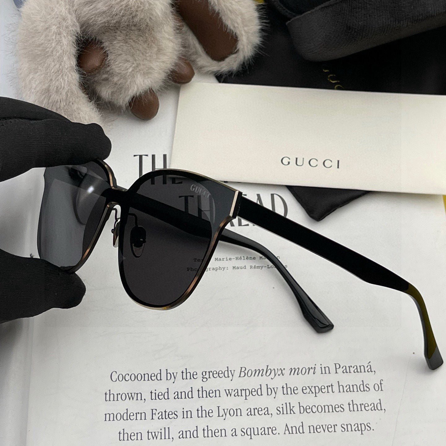Gucci Black Aviator Sunglasses
