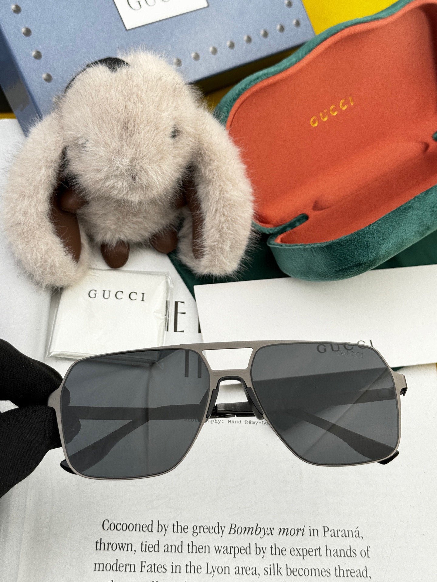 GUCCI Matte Double Bridge Sunglasses - Image 4