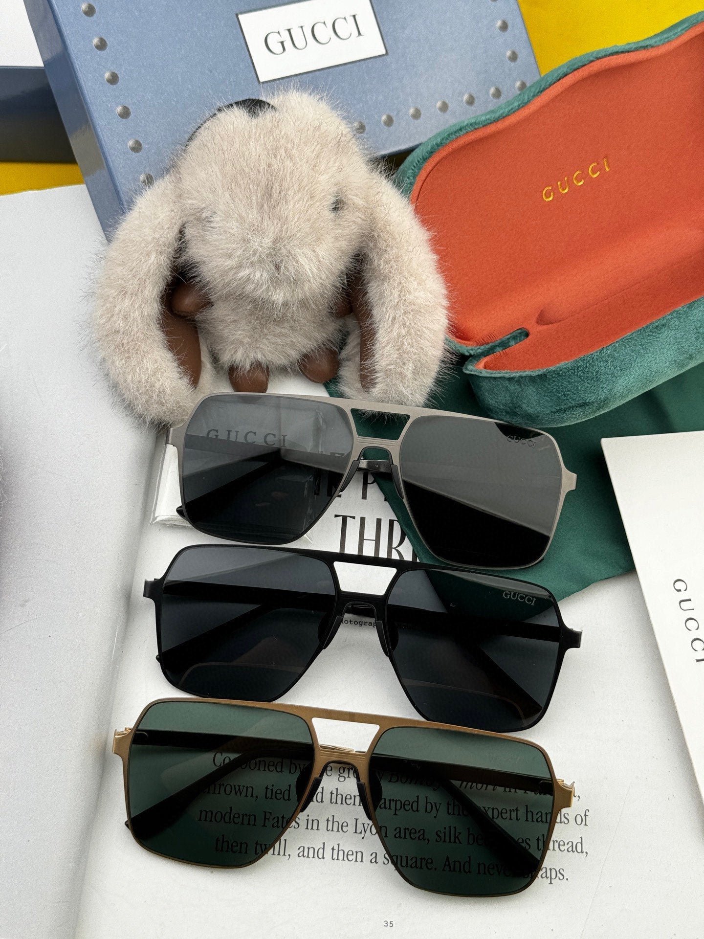 GUCCI Matte Double Bridge Sunglasses - Image 7