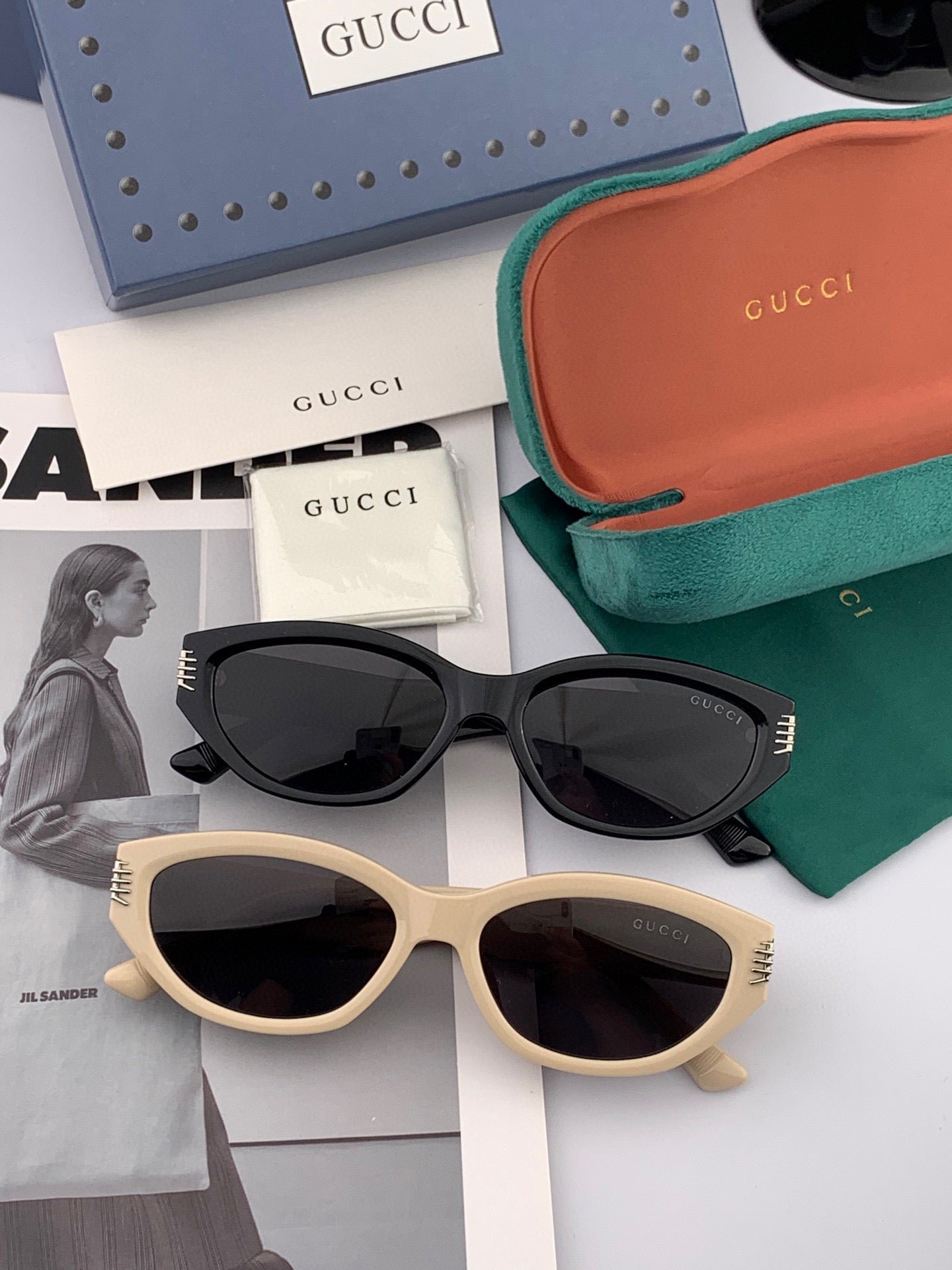 Alternative view of OVAL FRAME SUNGLASSES G0111 IN ACETATE