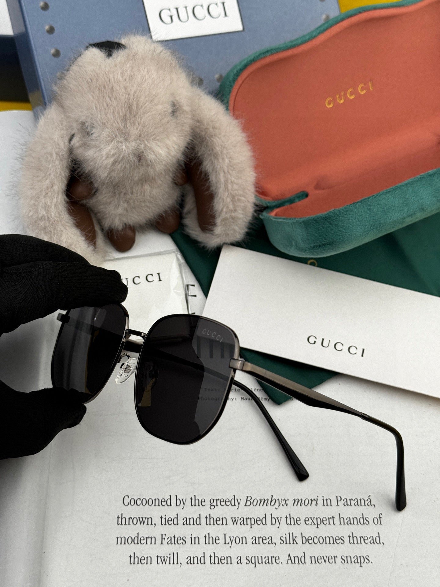 Alternative view of LOW NOSEBRIDGE FIT RECTANGULAR SUNGLASSES G0203 IN METAL