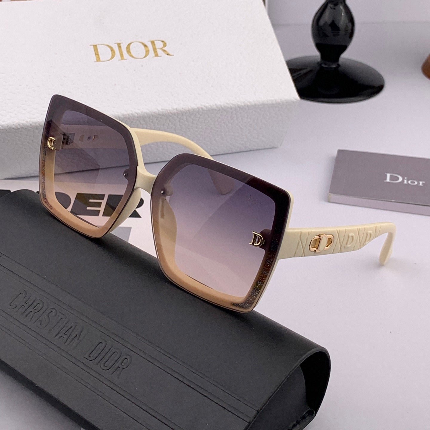 Alternative view of DIOR MONTAIGNE SUNGLASS D2302 IN ACETATE EMBOSSED LOGO