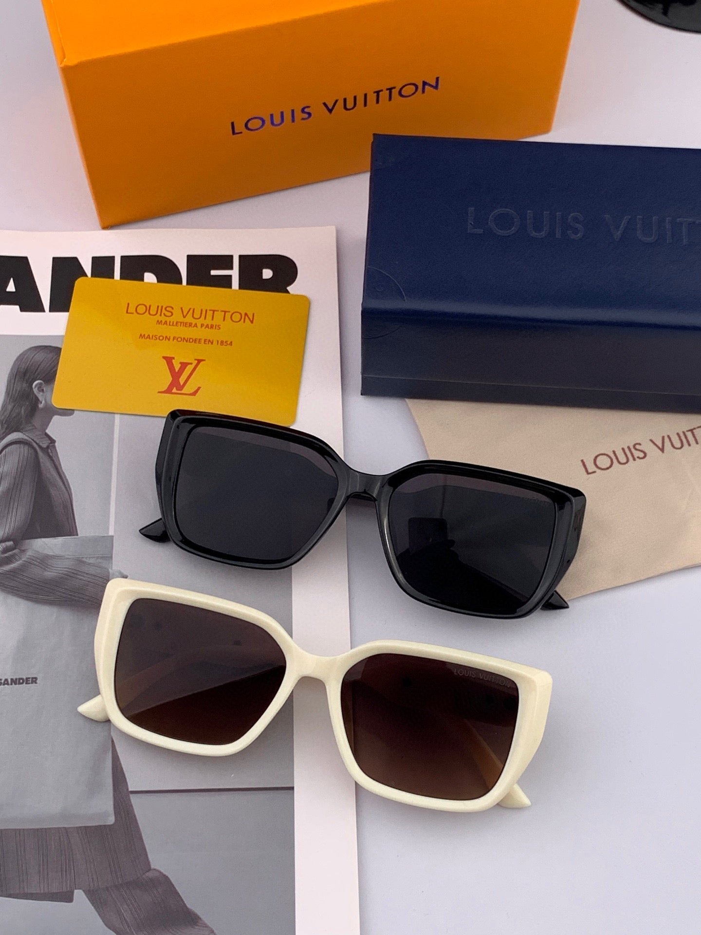LOUIS VUITTON SQUARE SUNGLASSES L6221 IN ACETATE - Image 6