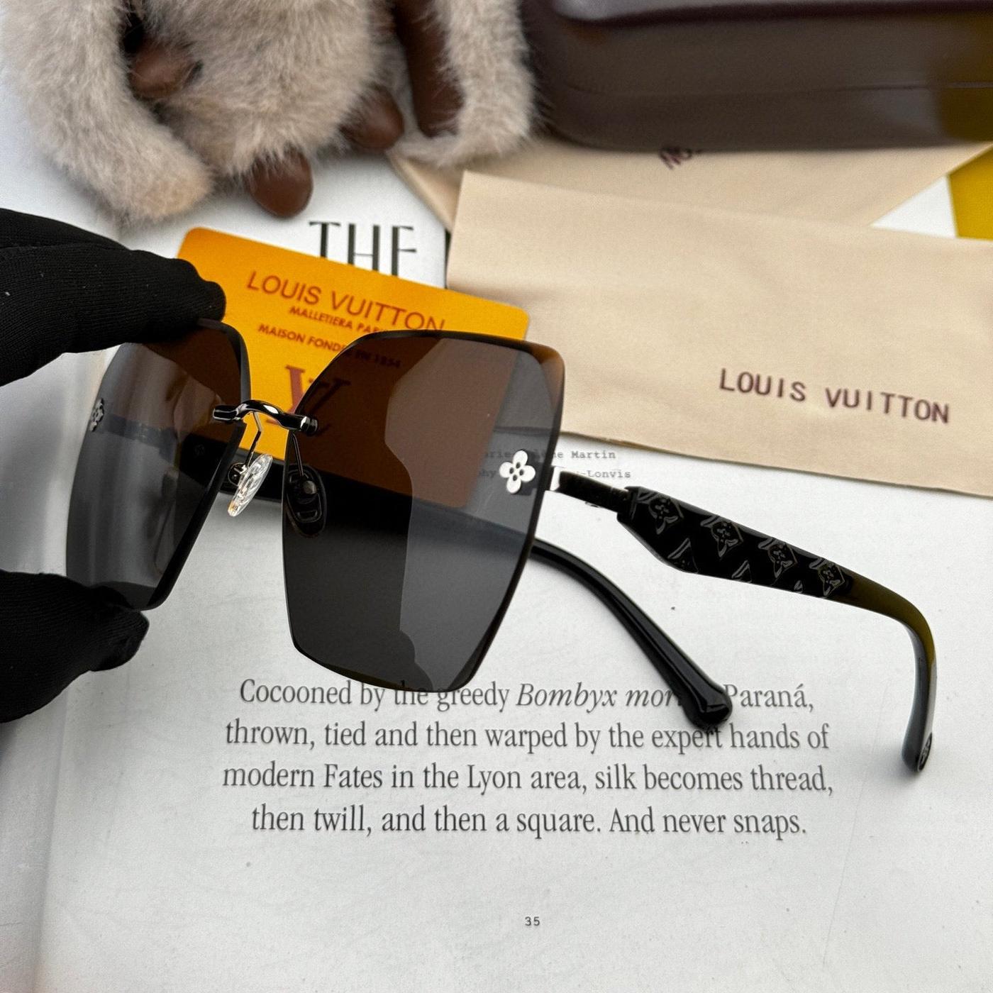  LV Rimless Design Square Sunglasses