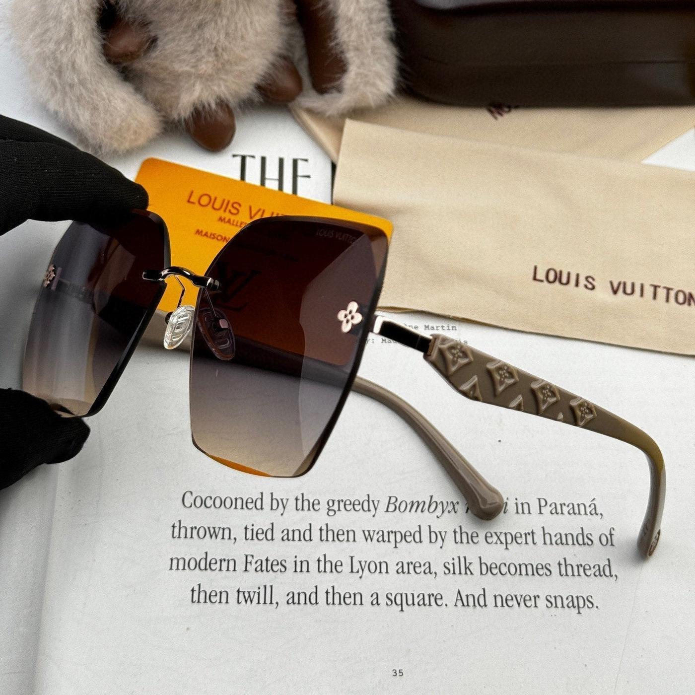 LV Rimless Design Square Sunglasses - Image 3