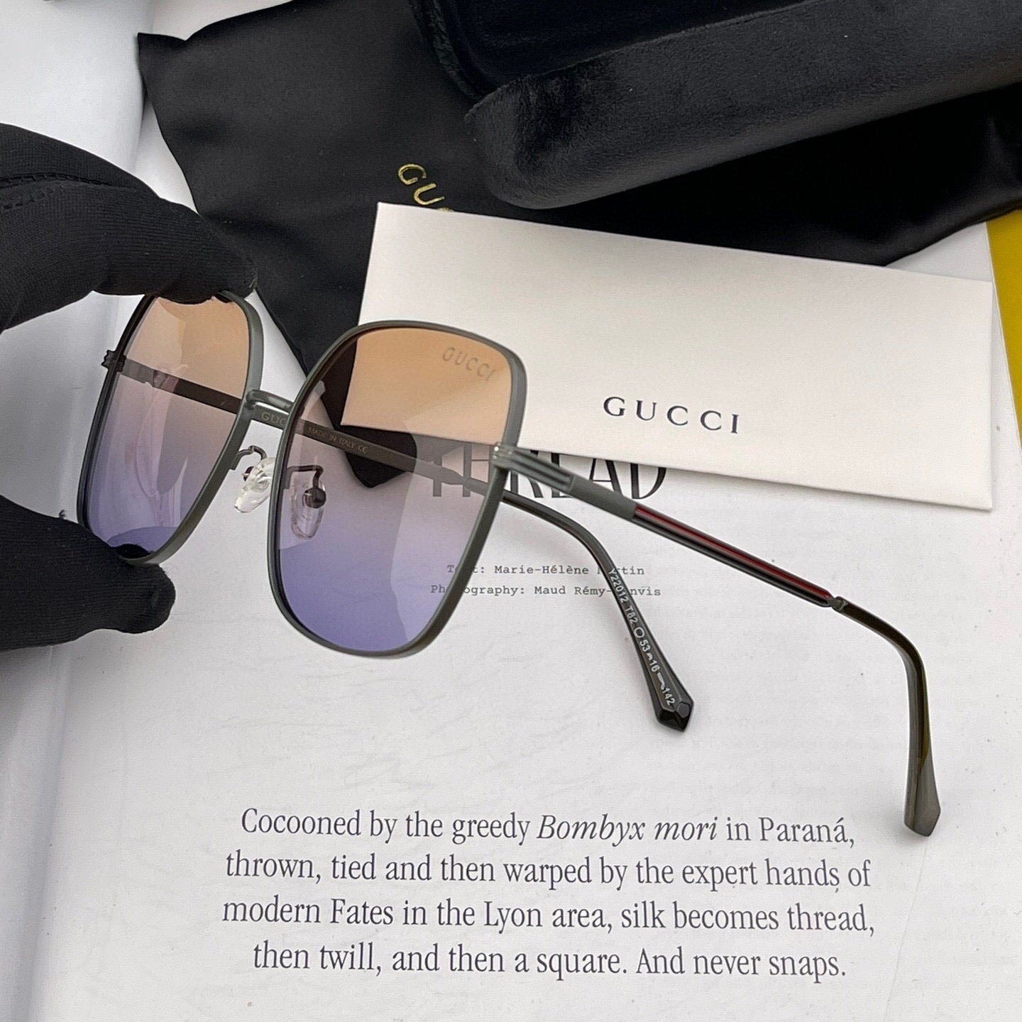 Alternative view of SQUARE FRAME SUNGLASSES G22201 IN METAL