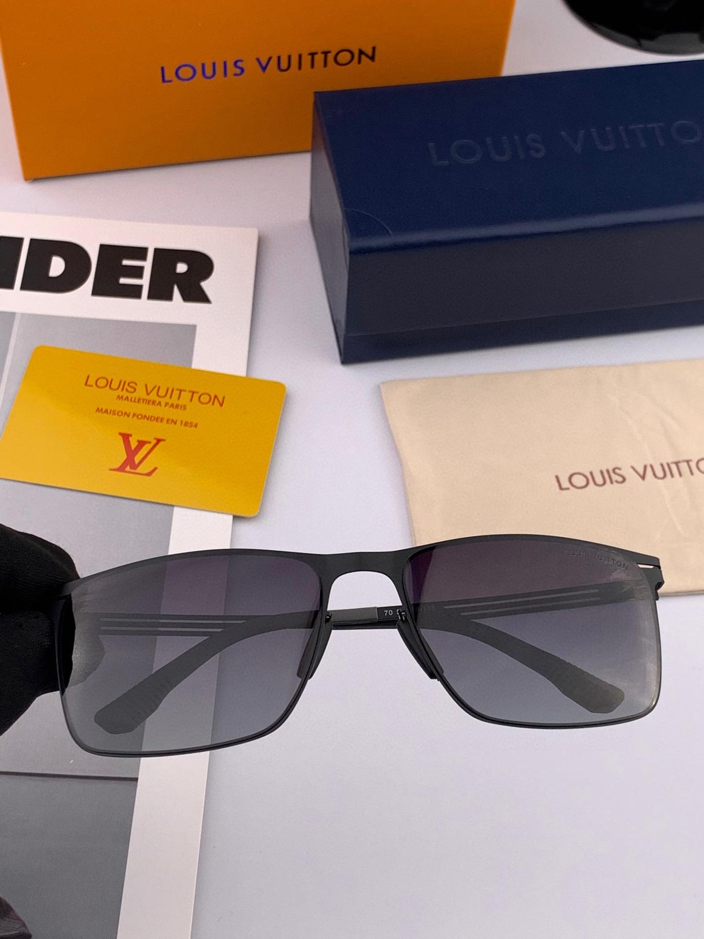 LV Black Gunmetal Double Bridge Sunglasses - Image 3