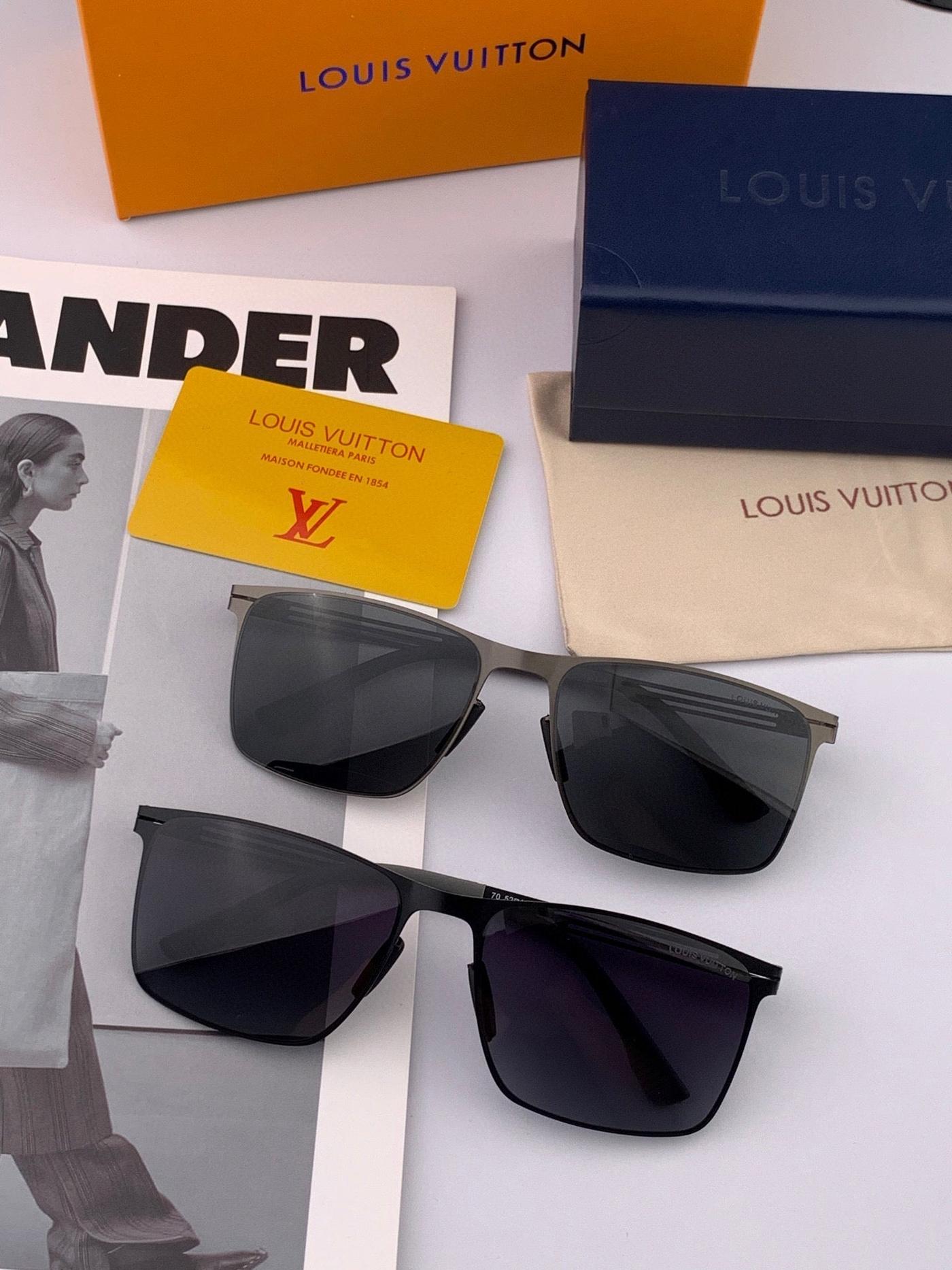 LV Black Gunmetal Double Bridge Sunglasses - Image 6