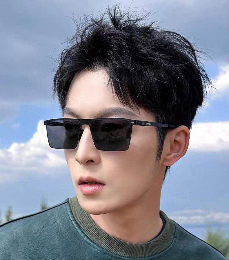 LV Black Gunmetal Double Bridge Sunglasses - Image 9