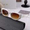 Dior White Acetate Cat Eye Brown Gradient Sunglasses