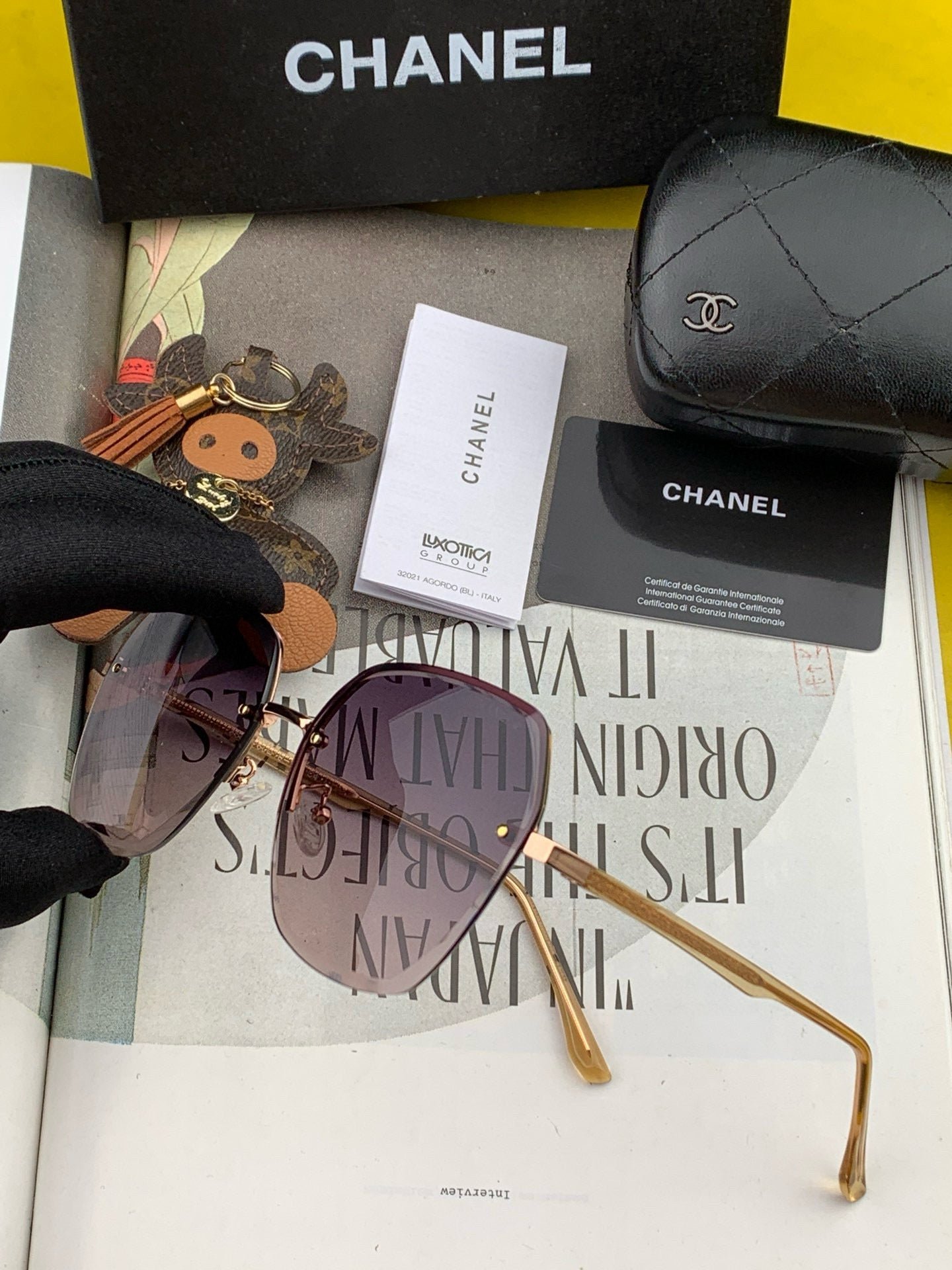 Alternative view of CHANEL SQUARE SUNGLASSES CH0922 IN METAL