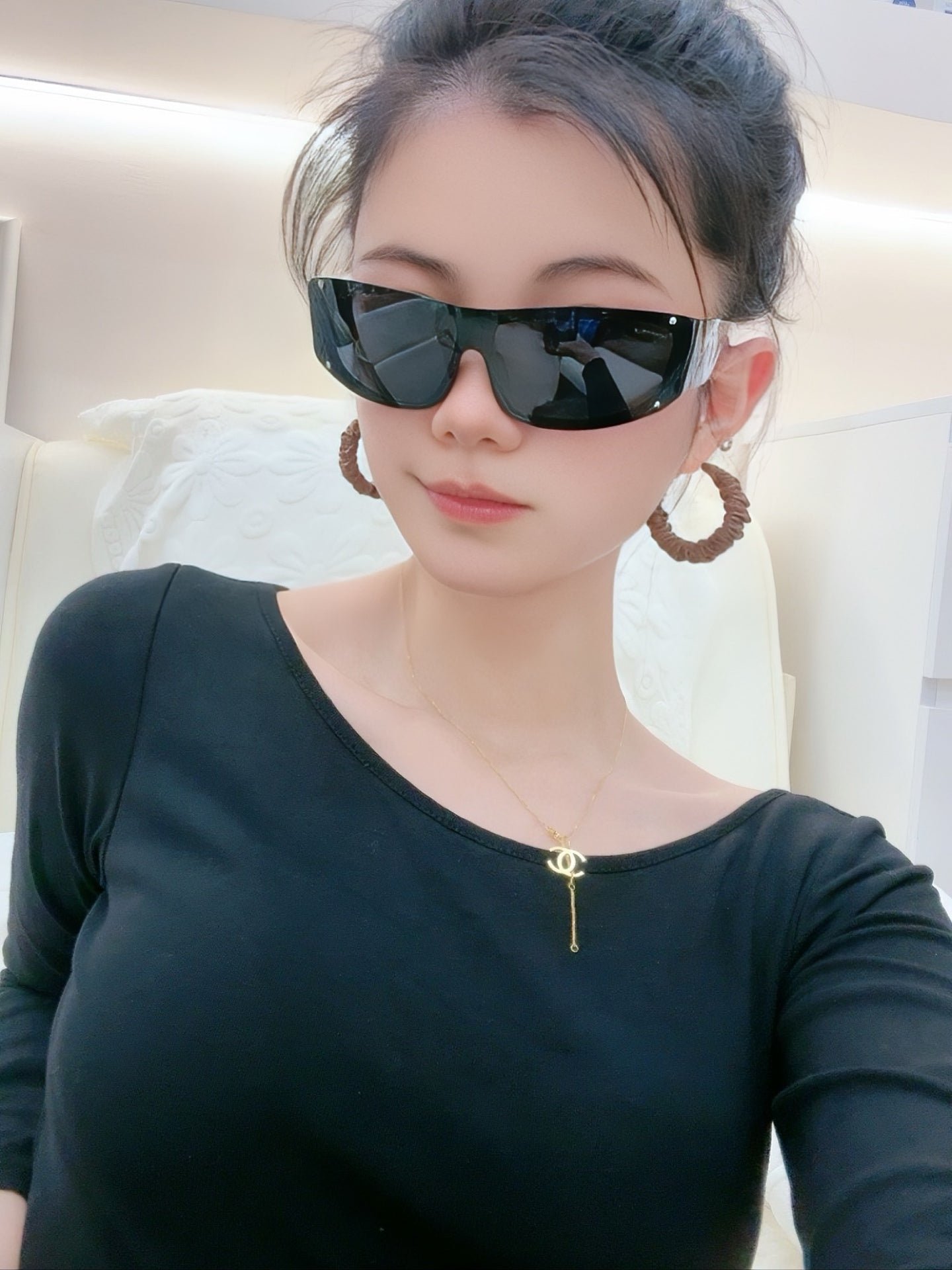 Chanel Gold CC Shield Sunglasses - Image 9