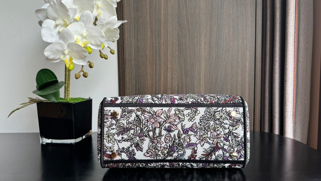 Dior Lady 24 Multicolor Floral Embroidery Handbag - Image 6