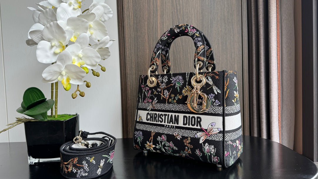 Alternative view of Dior Lady 24 Black Canvas Handbag