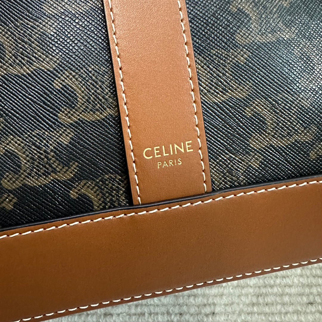 Celine Cabas 26 Tan Canvas Tote - Image 3
