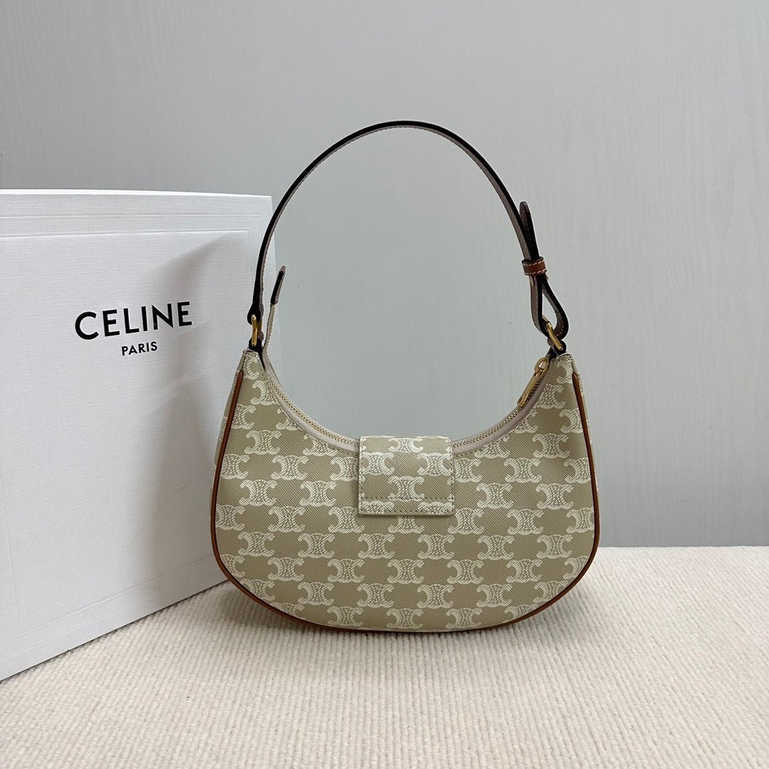 Celine Ava 23 Beige Canvas Hobo Bag - Image 3
