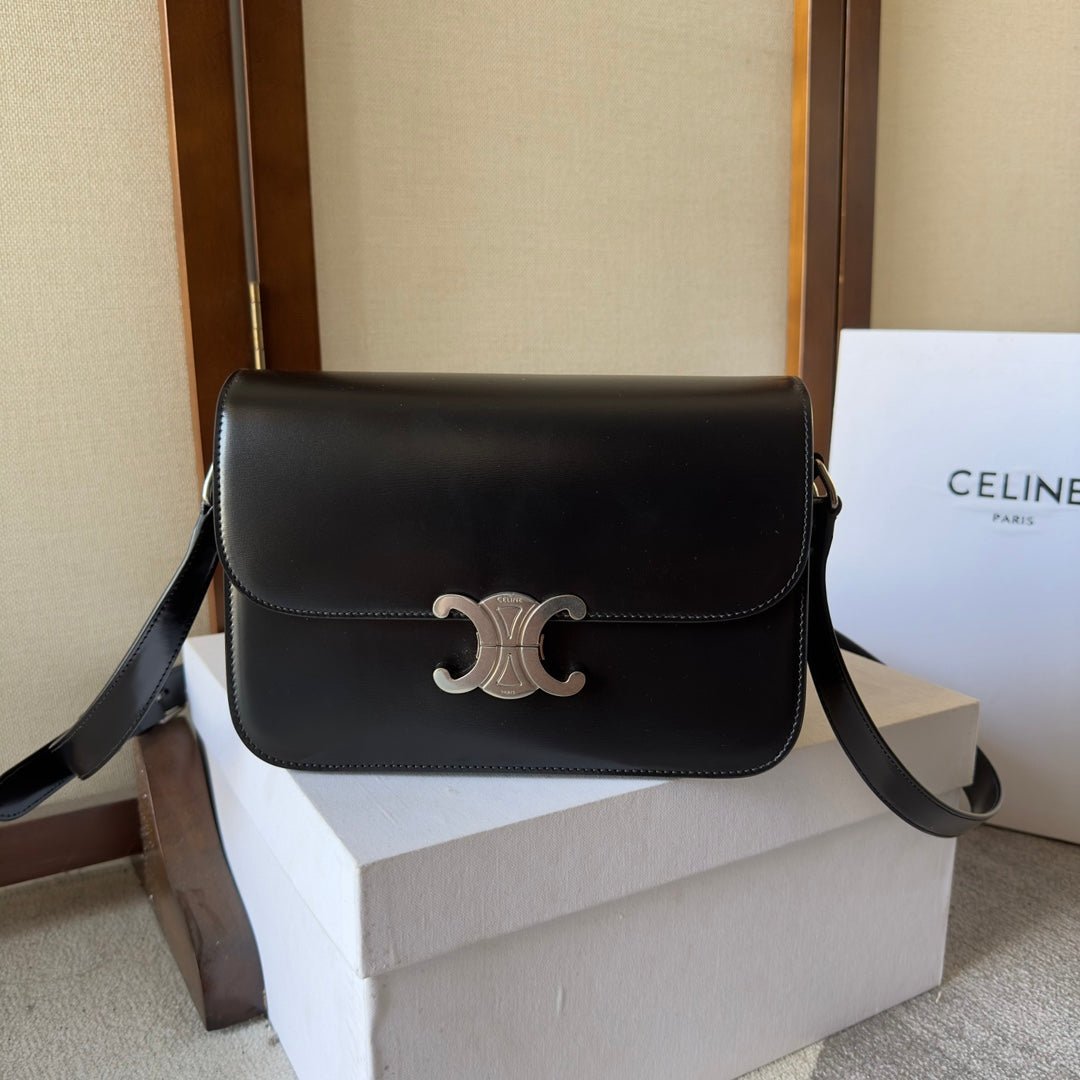 Celine Classique 22 Black Silver Bag
